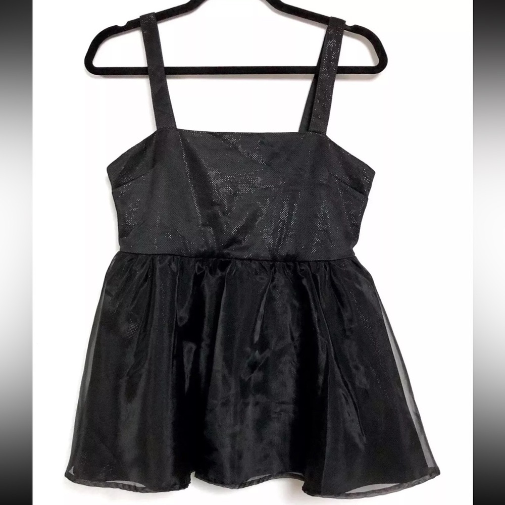 English Factory NWT sparkly black top size small